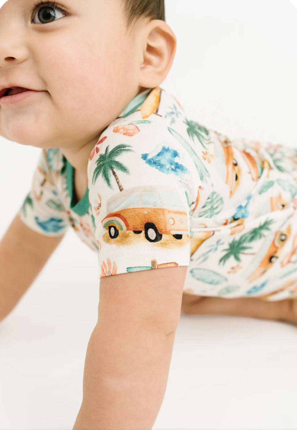 Little One Shop- Beach Vacation Bamboo Shorts Set