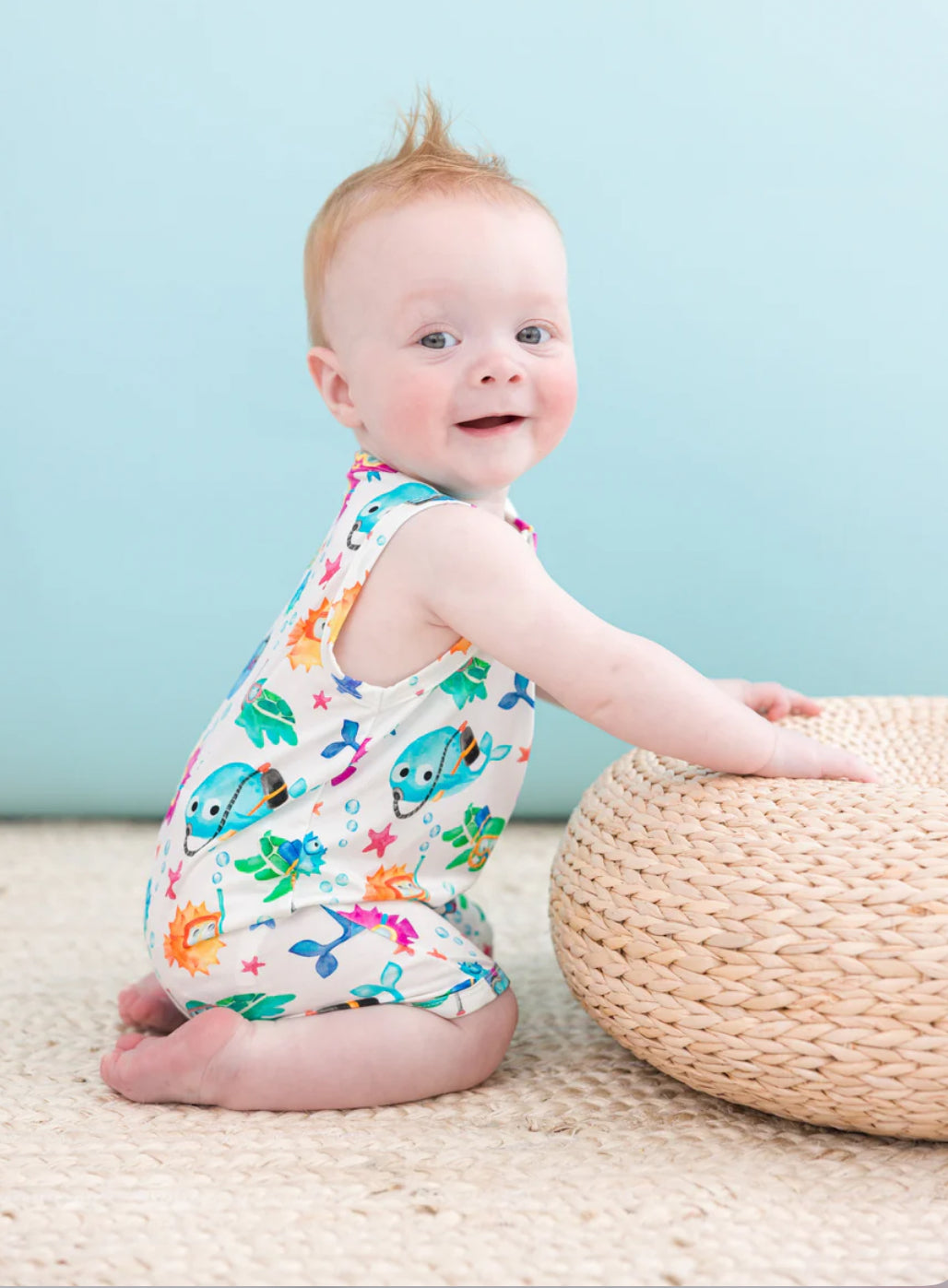 Birdie Bean- Splash Shortie Romper