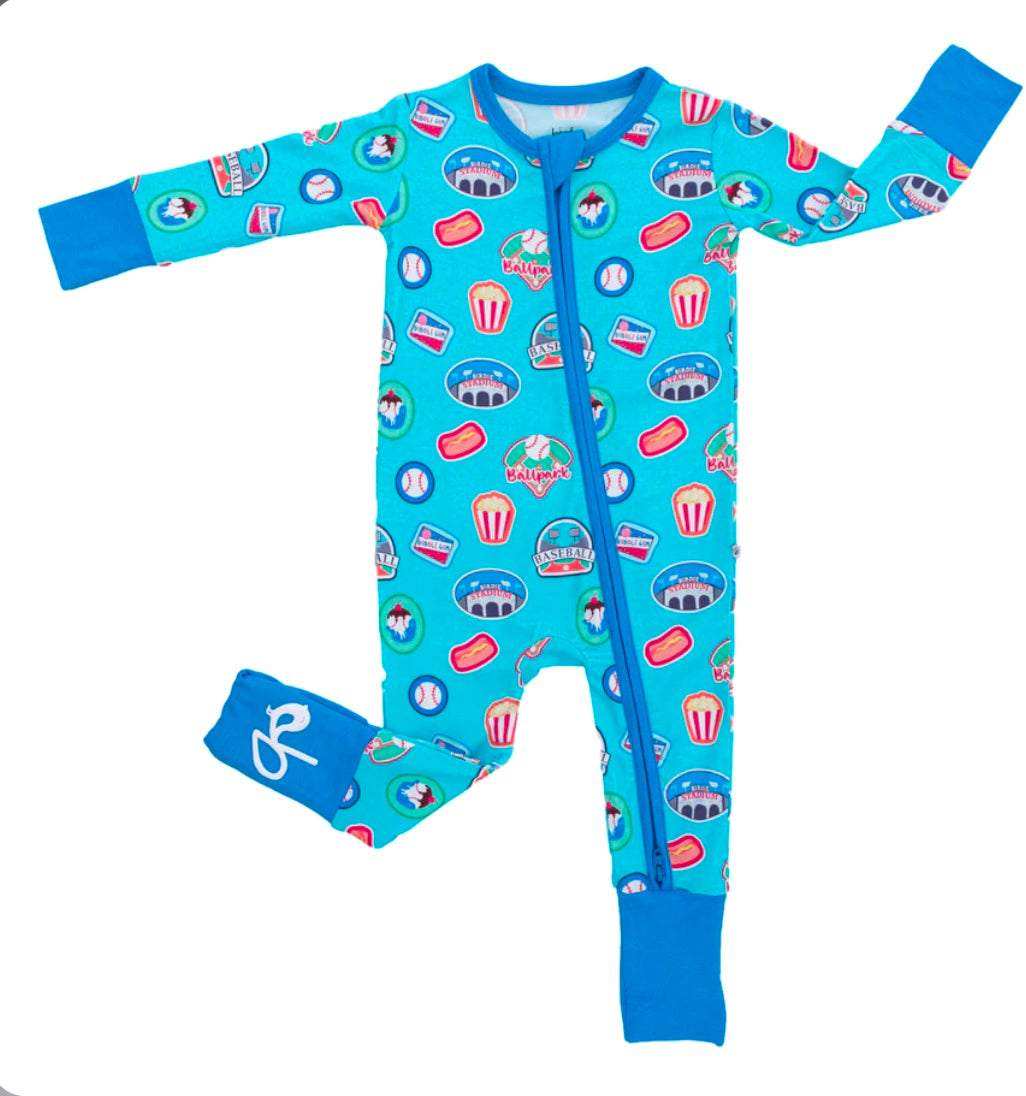 Birdie Bean- BASEBALL PATCHES CONVERTIBLE ROMPER