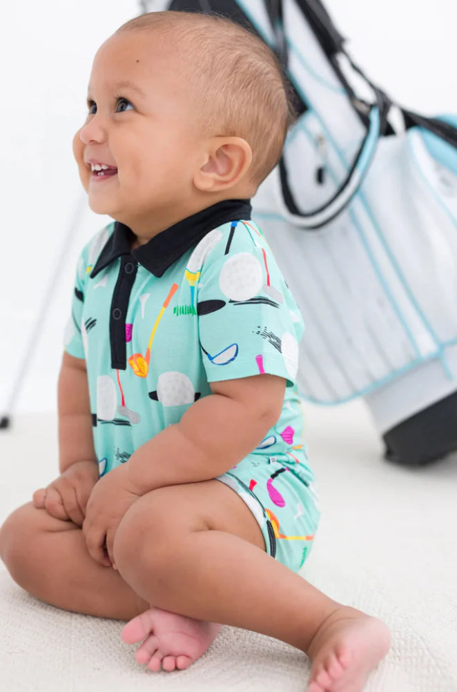 Birdie Bean- Scottie Polo Romper