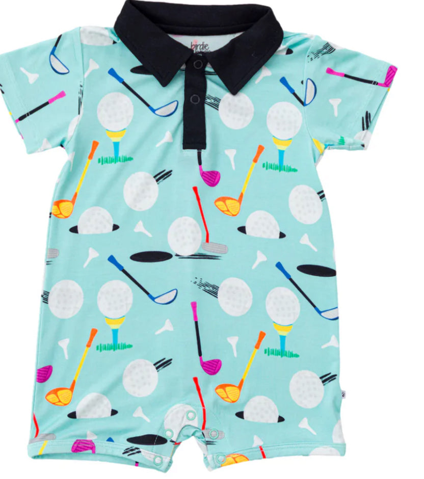 Birdie Bean- Scottie Polo Romper