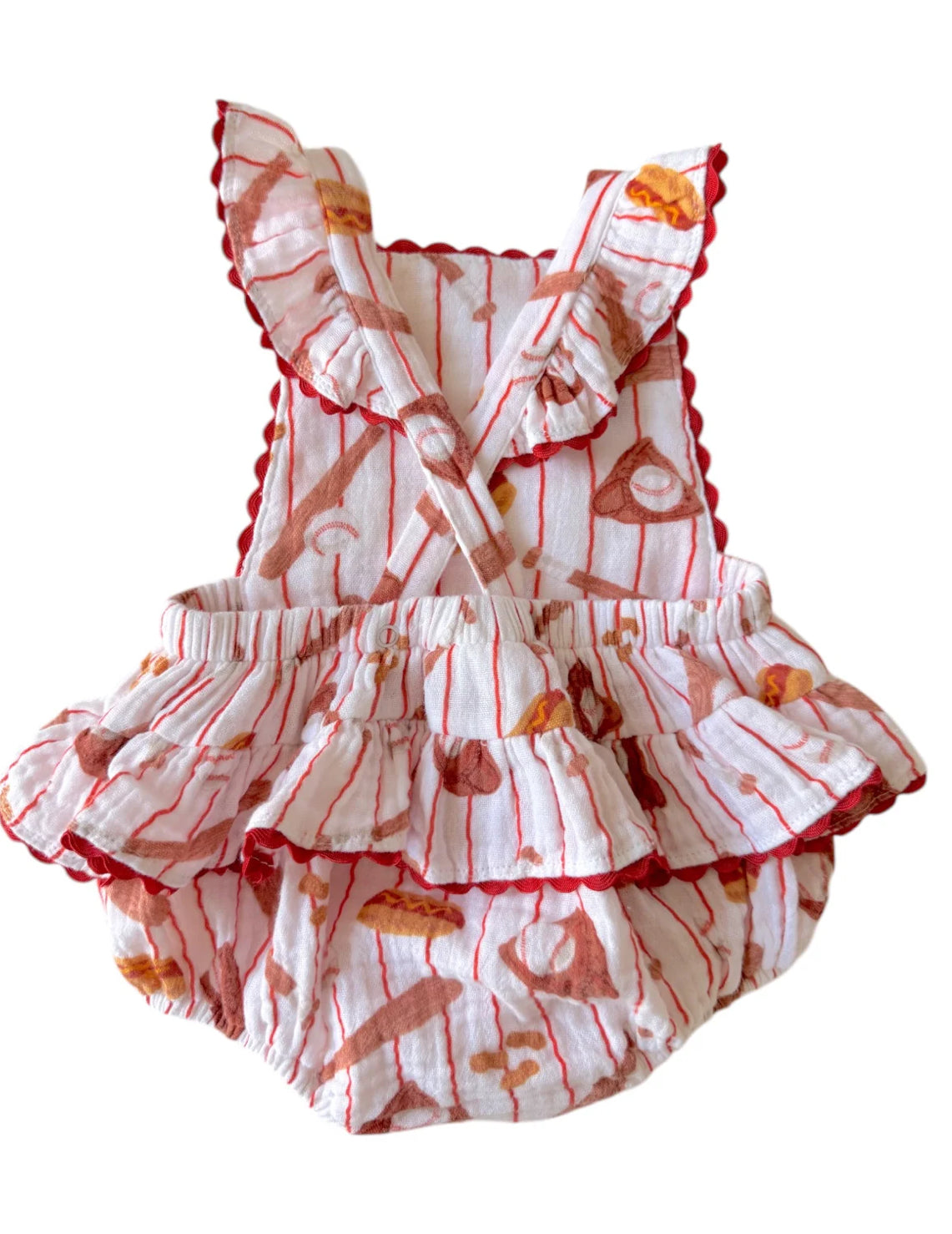 SpearmintLOVE- Baseball Muslin Sunsuit