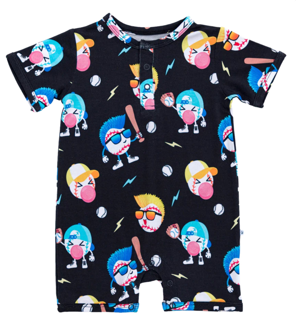 Birdie Bean- Slugger Shortie Romper