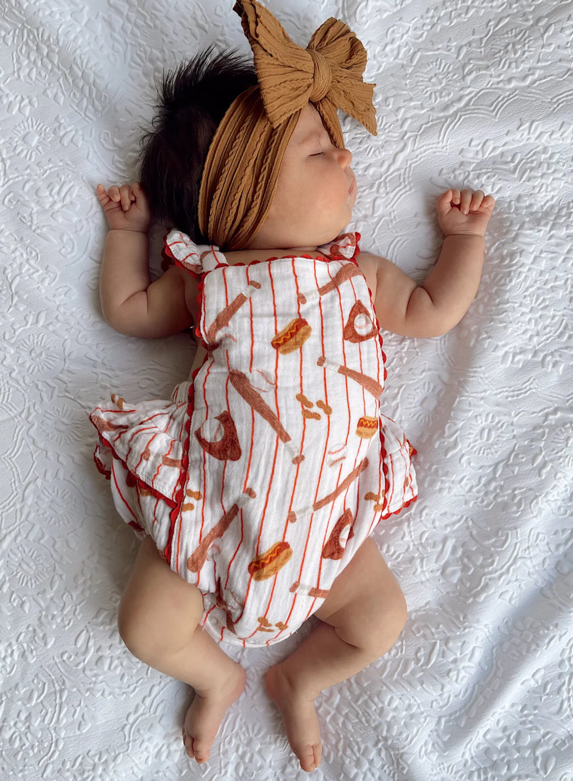 SpearmintLOVE- Baseball Muslin Sunsuit
