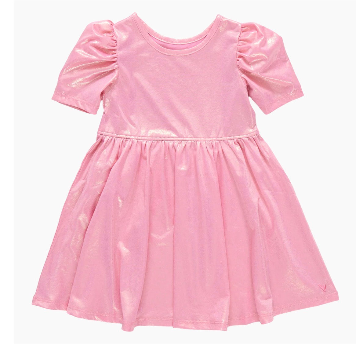 Pink Chicken- Girls Lame Laurie Dress: Light Pink