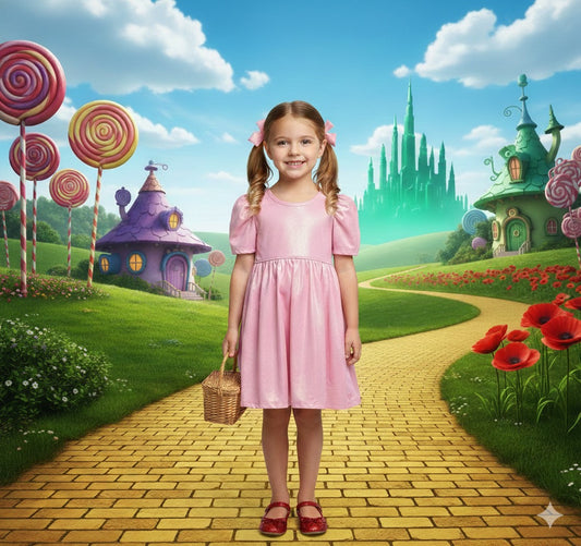 Pink Chicken- Girls Lame Laurie Dress: Light Pink