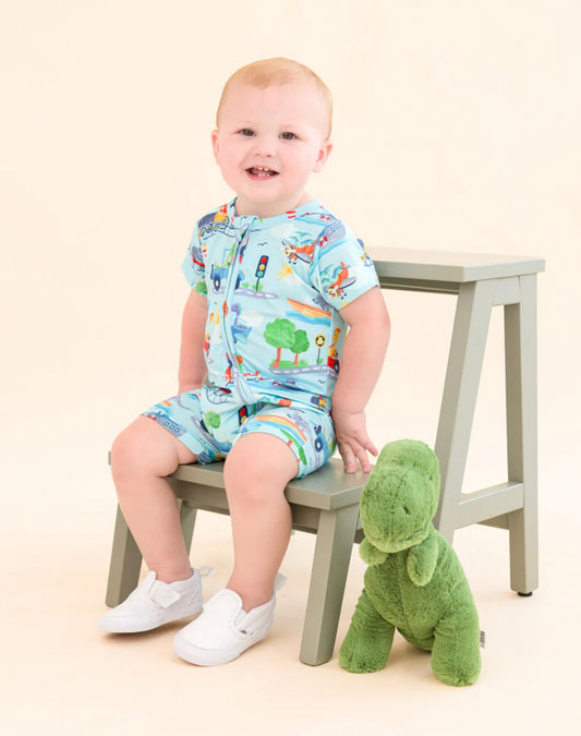 Ziggy Zip Shortie Romper