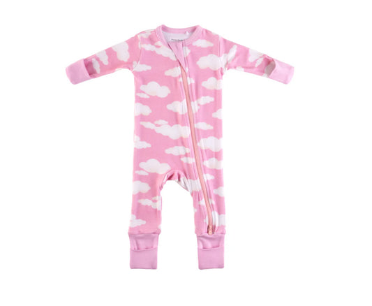 Baby Bamboo Pajamas w/ DreamCuffs® - Clouds