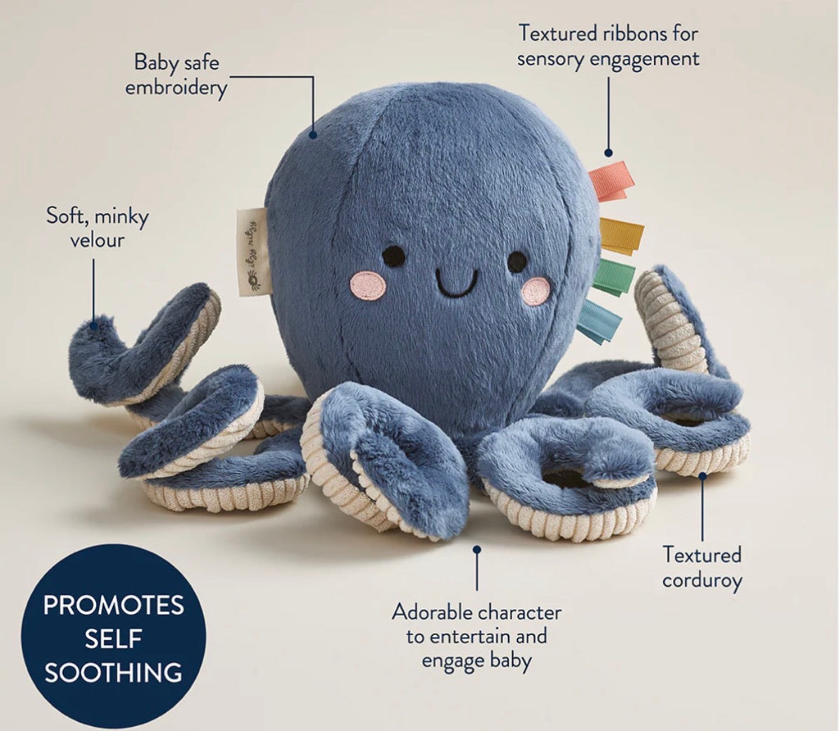 Itzy Ritzy- Sweetie Snuggles Plush: Ollie The Octopus