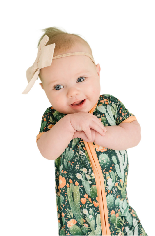 Little One Shop- Blooming Cactus Bamboo Short Zippy