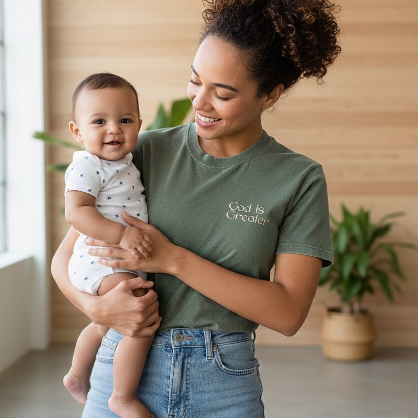 Elevated Faith: God is Greater Unisex Tee