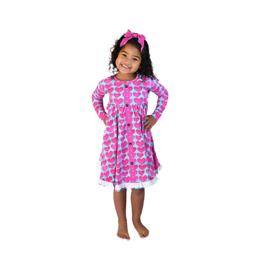 Cora Button Dress