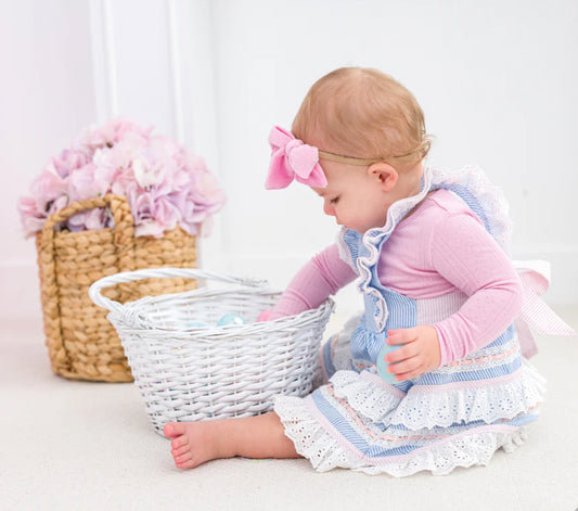 SEERSUCKER LINEN BIRDIE TWIRL SET