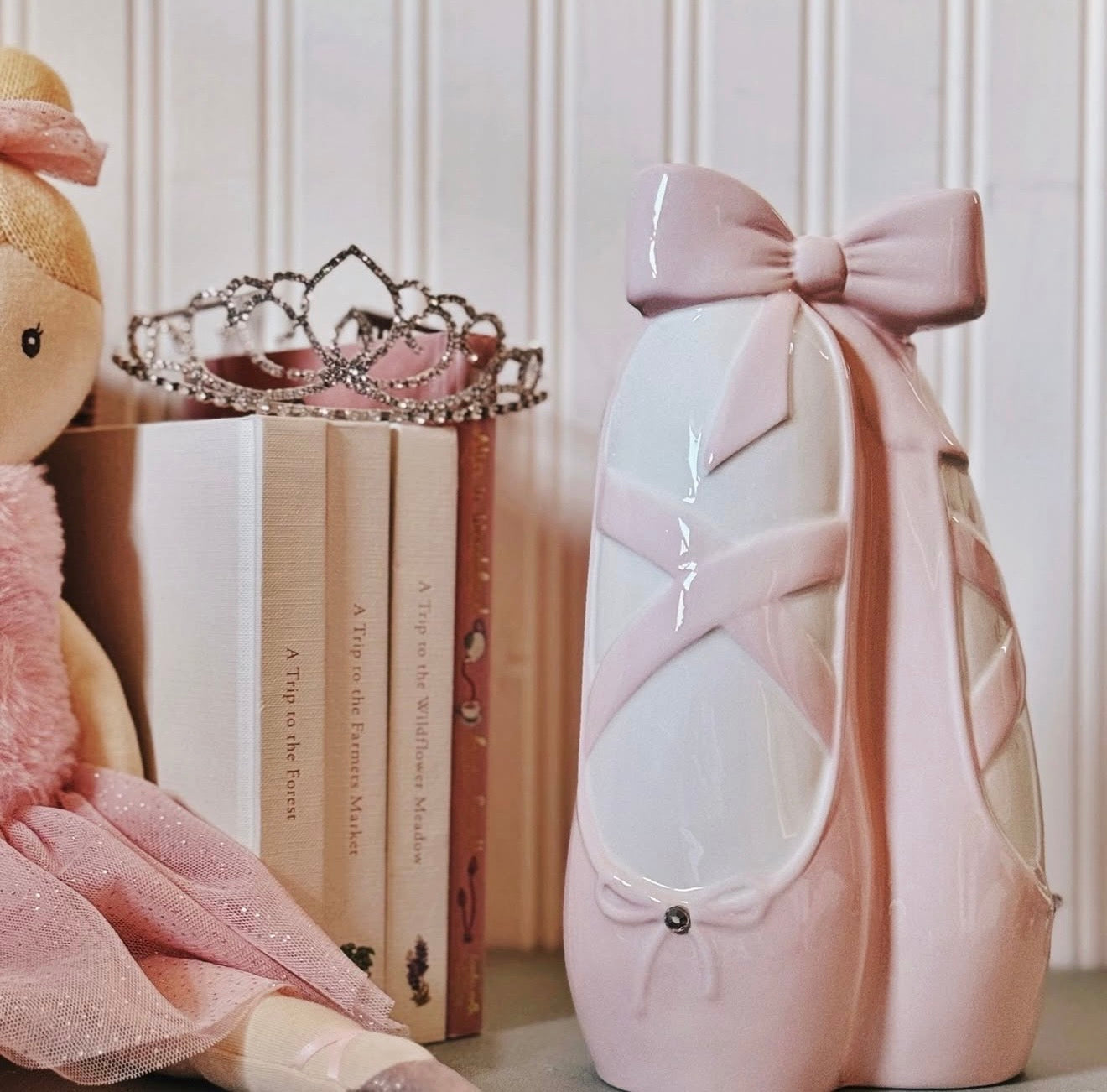 Child to Cherish- Pink Ballerina Slippers Bank
