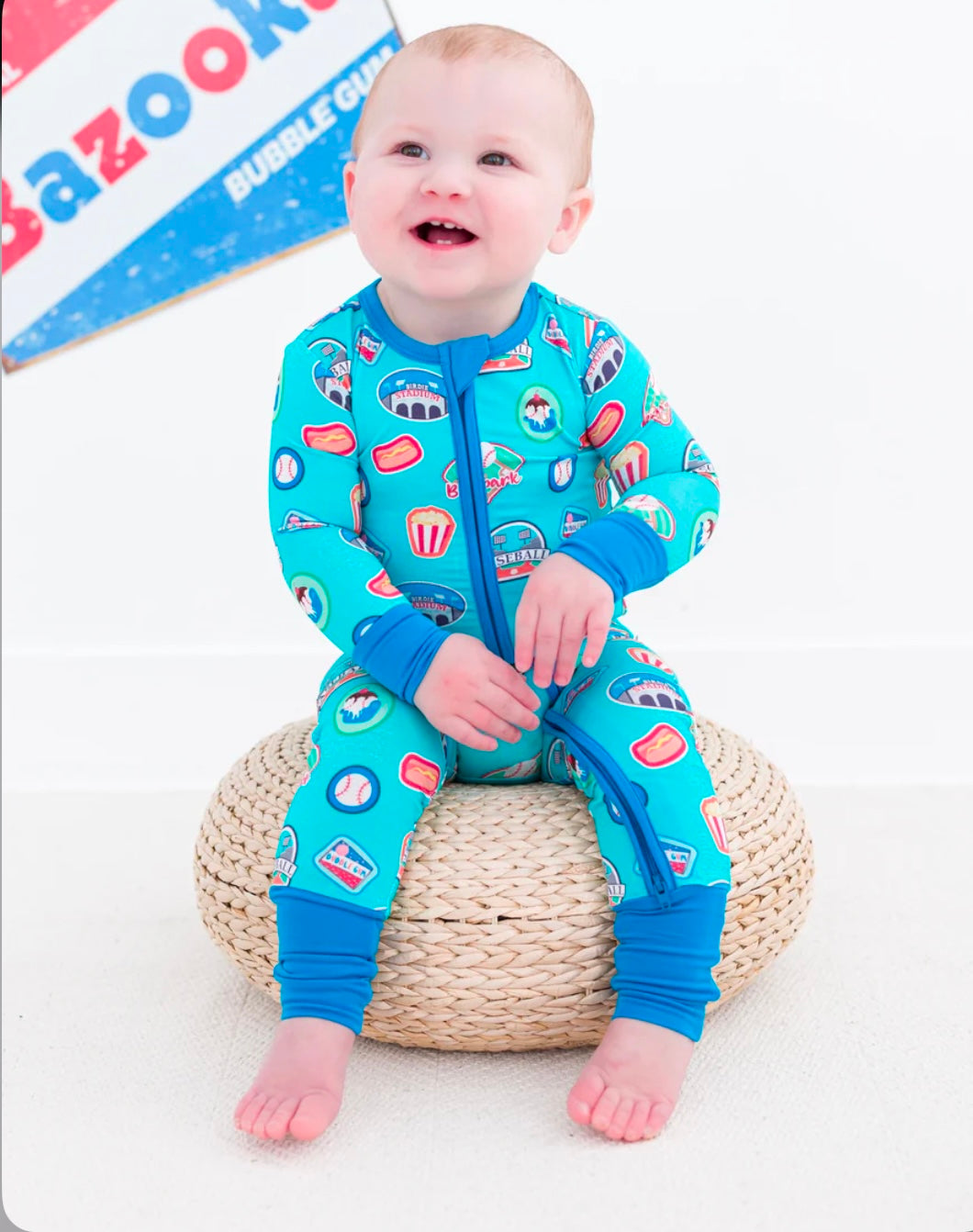 BASEBALL PATCHES CONVERTIBLE ROMPER