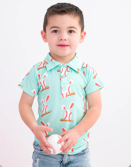 BASEBALL BUNNIES POLO SHIRT